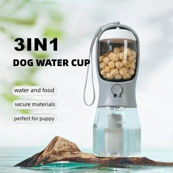3-in-1 Portable Dog Travel Water Food Cup