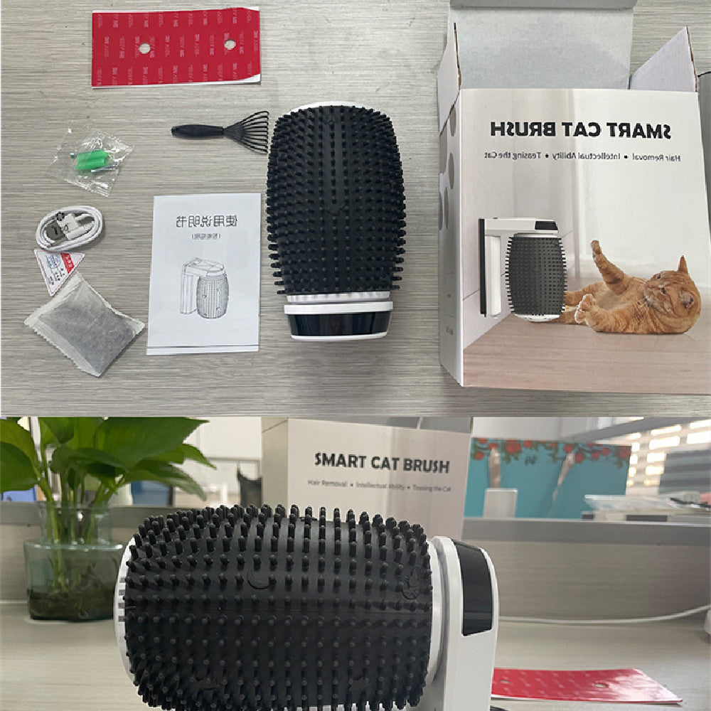 Automatic Cat Corner Self Groomer Wall Brush With Massage