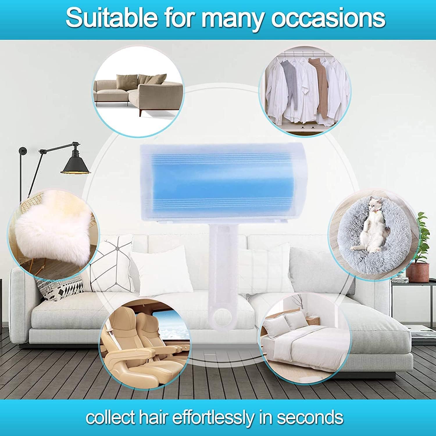 Reusable Washable Lint Roller For Pet Hair Removal