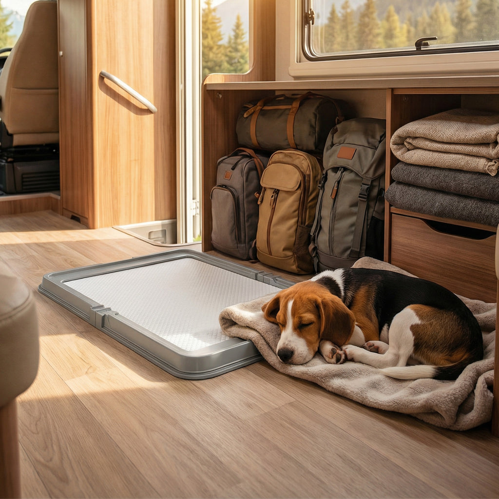 Foldable Dog Pee Pad Holder Litter Box With Disposable Pads