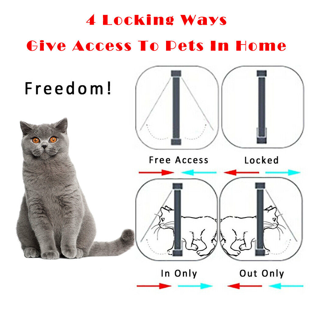 4-Way Locking Pet Door For Dogs And Cats