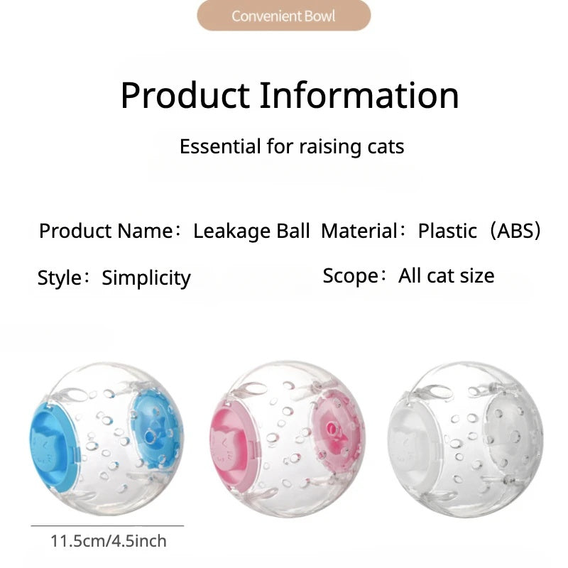 Interactive Slow Feeder Ball Treat Dispenser For Dogs And Cats