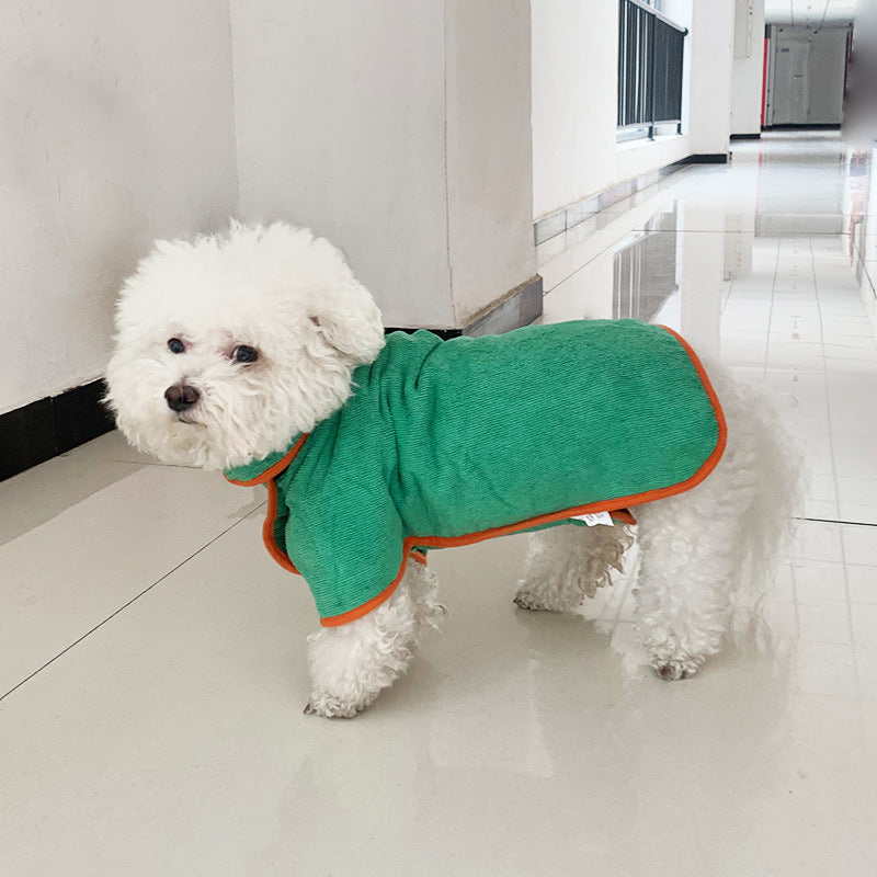Fast Drying Microfiber Dog Bathrobe For All Sizes