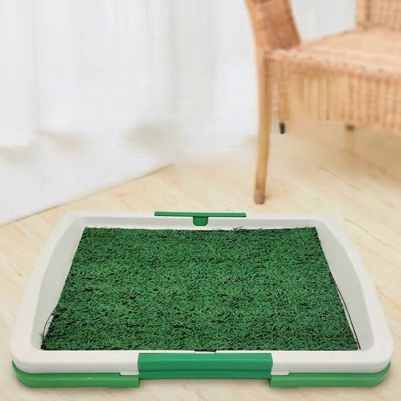 Indoor Dog Grass Patch Potty Trainer Three-Layer Tray