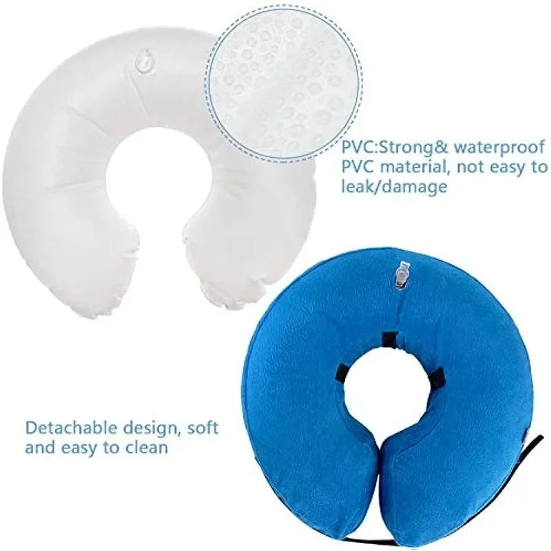 Soft Inflatable Recovery Collar For Dogs And Cats