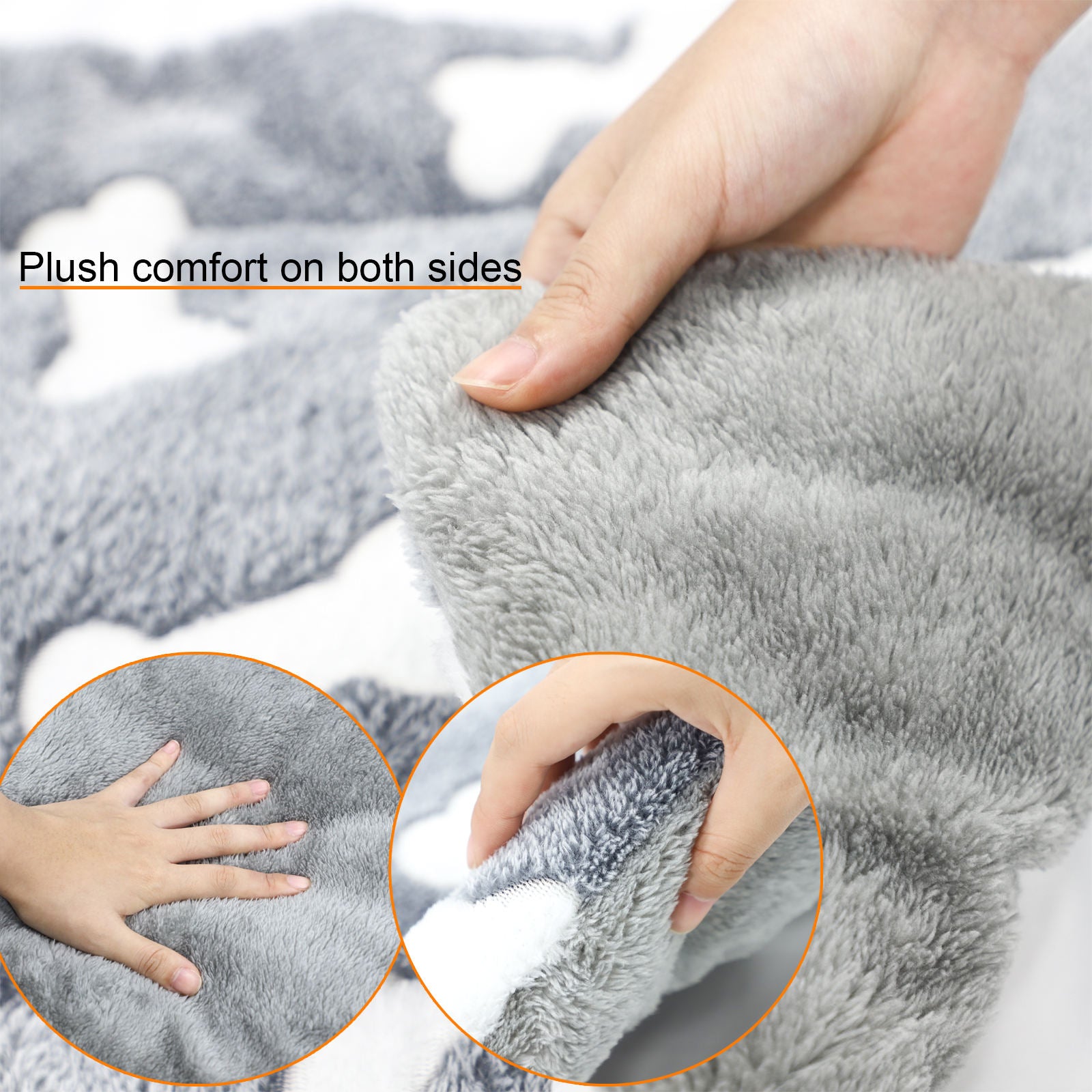 Self-Warming Reversible Fleece Pet Bed Mat All Sizes