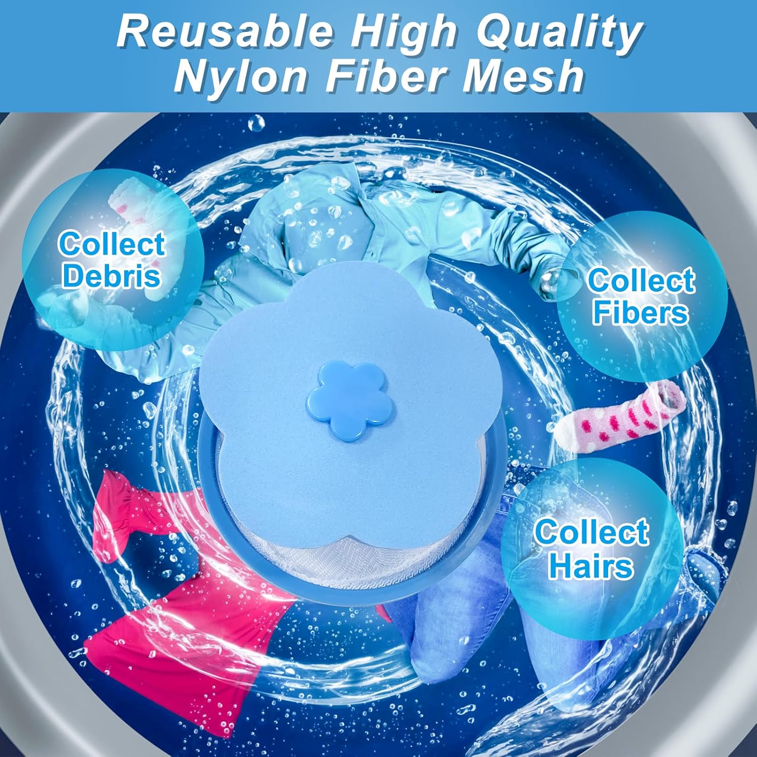 Reusable Pet Hair Catcher Pouch For Washing Machines