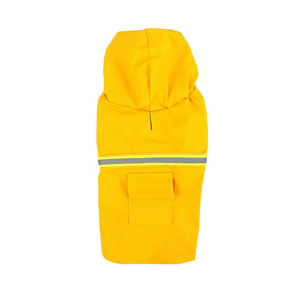 Waterproof Dog Raincoat With Hood And Reflective Safety Stripe