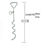 Spiral Dog Tie Out Stake Rust Resistant Secure Yard Anchor