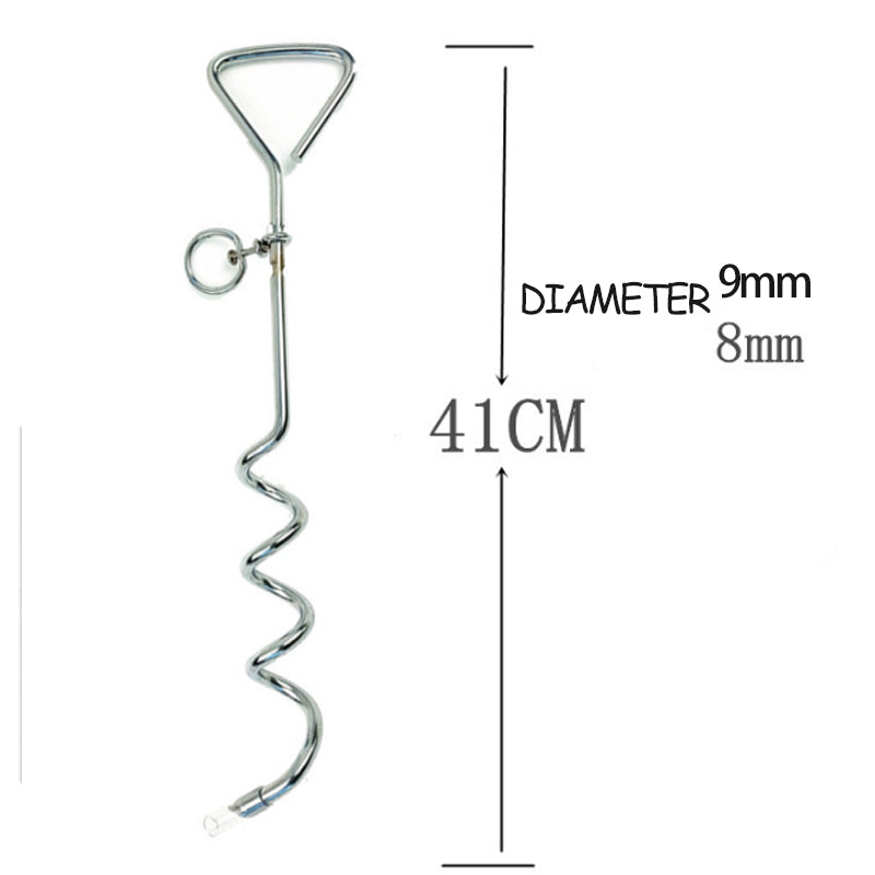 Spiral Dog Tie Out Stake Rust Resistant Secure Yard Anchor